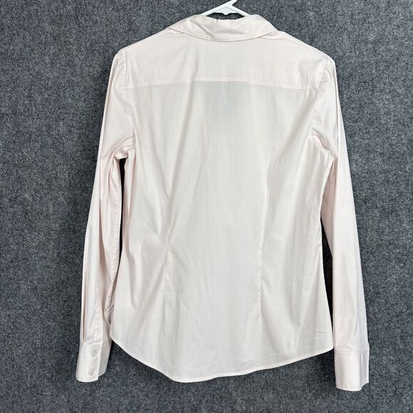 Theory Larissa Top Blouse Womens Size L Pink Classic Smart Minimalist Capsule - Picture 6 of 9